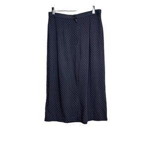 Leger Midi Skirt Womens Blue Grey Pleated Zip Back Made USA Sz 13 / 14